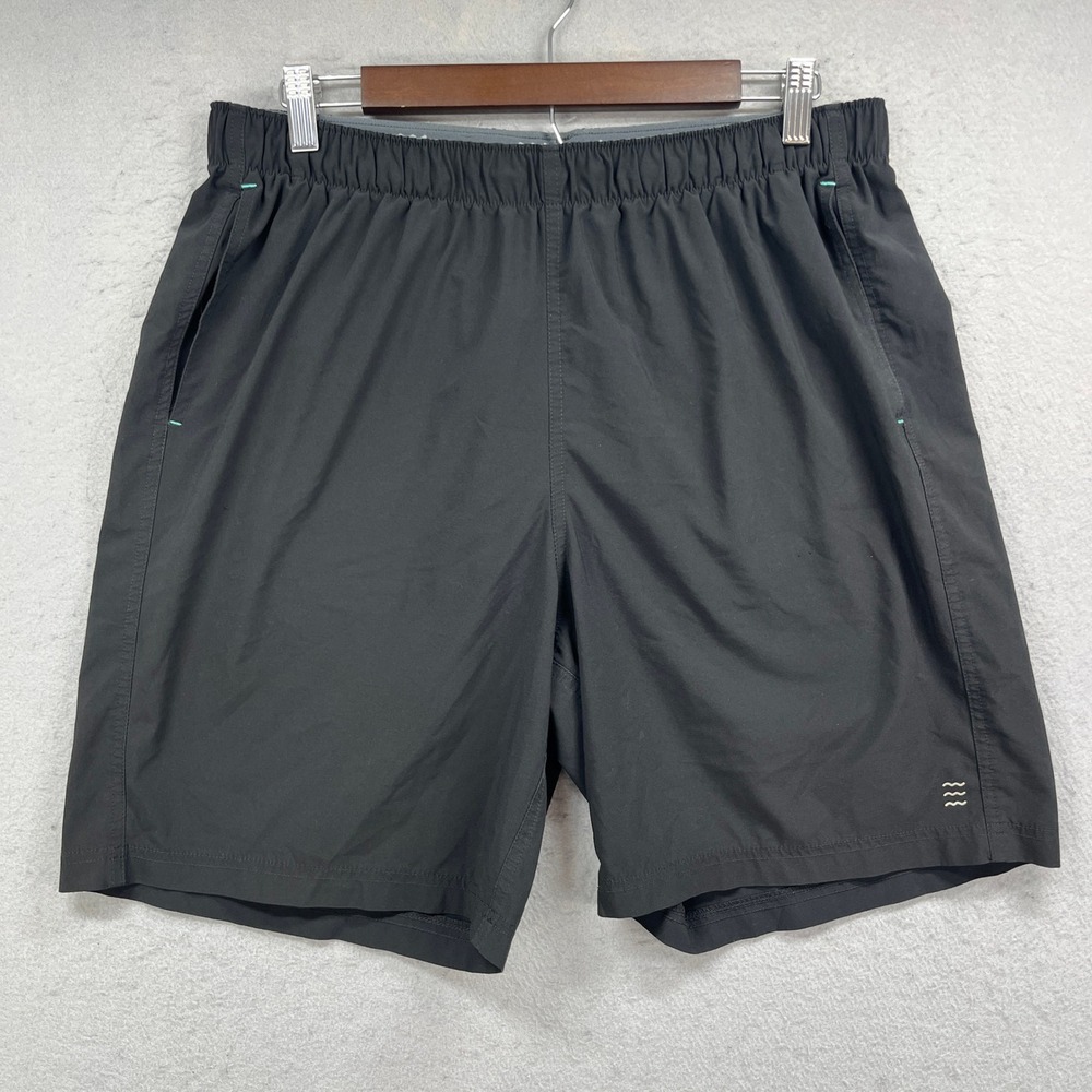 Free Fly Shorts Mens Large Black Active Bamboo Lined Performance Gym Athletic